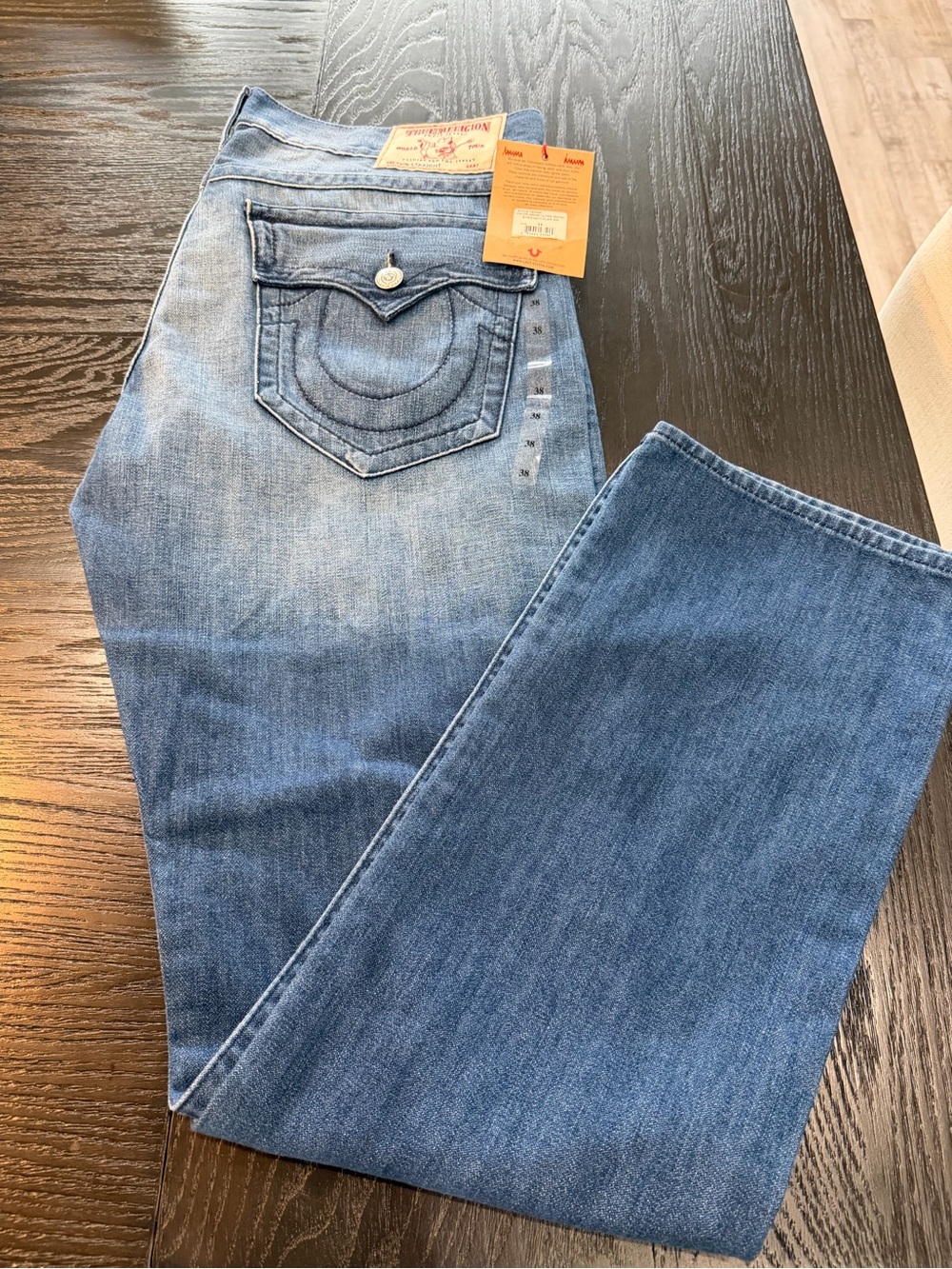 True Religion Medium Indigo Straight Leg Jeans